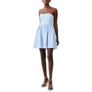 French Connection Whisper Strapless Mini Dress Powder Blue Fit & Flare NWT 2